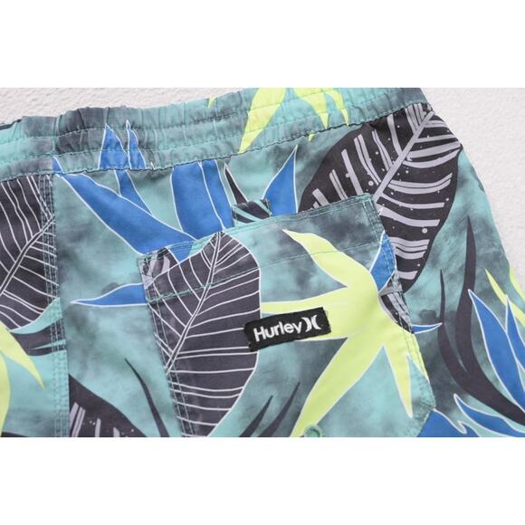 Hurley Phantom Board Shorts Floral Water Swim Trunks Surf Mens Size Small - Picture 7 of 7
